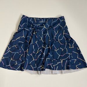 Athleta Ace Printed Tennis Skort 15.5” Size XS Blue Print